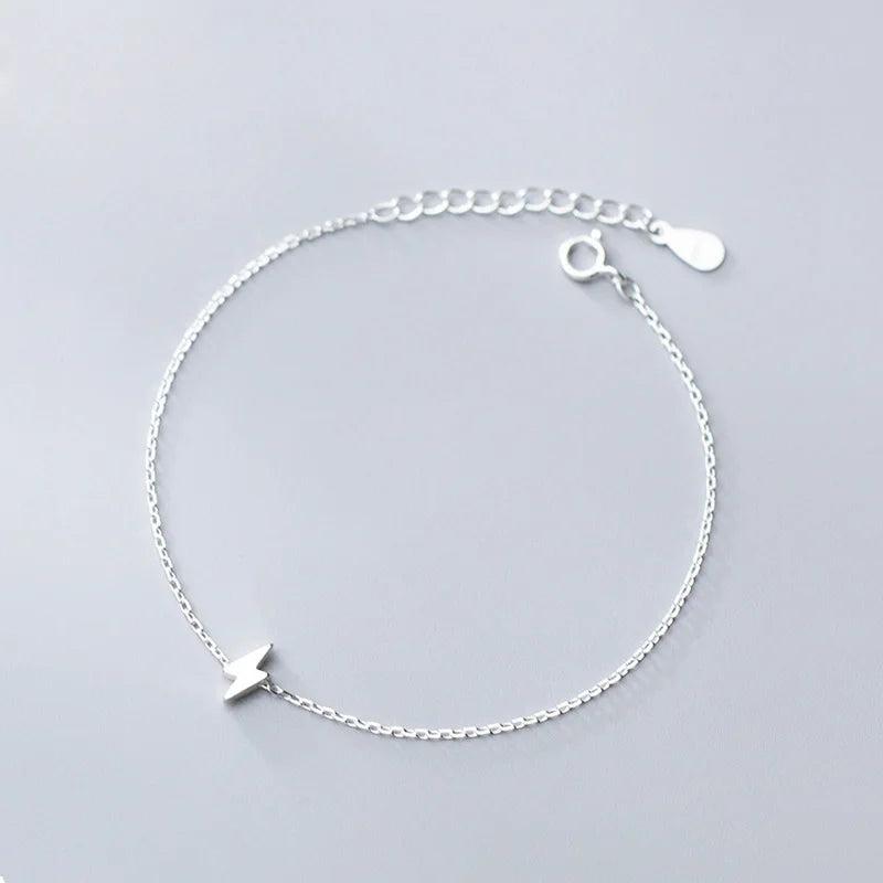 925 Sterling Silver Lightning Bracelet Chain Women's Bracelet