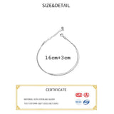 925 Sterling Silver Bracelet For Women Snake Layered Chain Jewelry