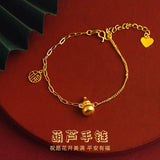 24KT Calabash Bracelet for Women, Bride Party Gift