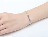 Angel Heart Bracelet 925 Sterling Silver Crystal Zirconia Bracelets