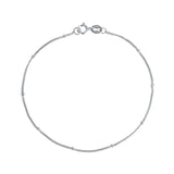 S925 Sterling Silver Spacer Bead Chain Bracelet for Women