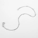 S925 Sterling Silver Spacer Bead Chain Bracelet for Women