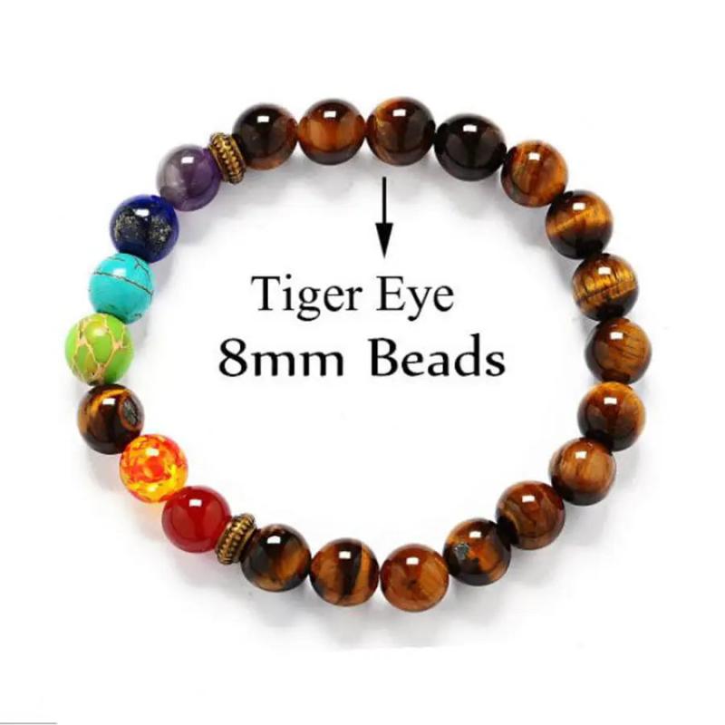 7 Chakra Healing Balance Beaded Bracelet 2pcs