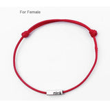 Red Rope Couple 925 Silver Bracelets Lucky Charm Wedding Jewelry
