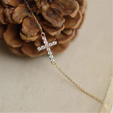 925 Silver Pav? Zircon Cross Bracelet Plated 14K Light Gift Jewelry