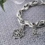 S925 Silver Cross Roulette Bracelet for Women