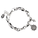 S925 Silver Cross Roulette Bracelet for Women