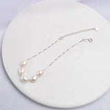 925 Silver Bracelet Baroque Jewelry Women Freshwater Pearl
