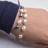 925 Silver Bracelet Baroque Jewelry Women Freshwater Pearl