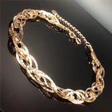 Purple 14K Rose Geometry Bracelet for Women