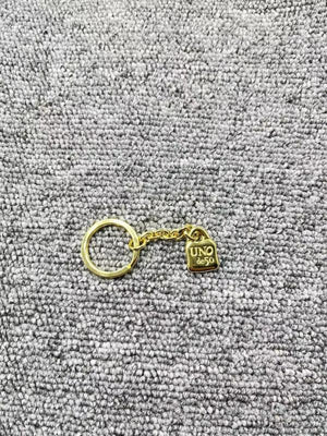 925 Silver Key Chain with 14K Lock Ring