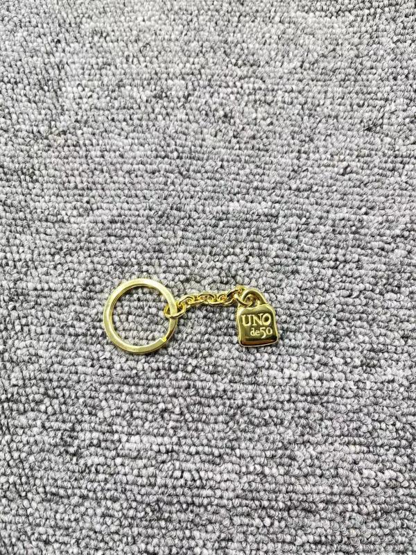 925 Silver Key Chain with 14K Lock Ring