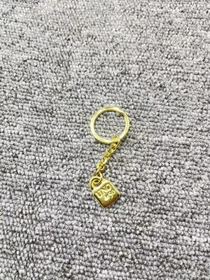 925 Silver Key Chain with 14K Lock Ring