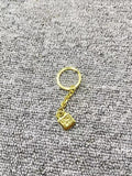 925 Silver Key Chain with 14K Lock Ring