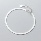 925 Sterling Silver Snake Chain Bracelet Women's Fine Jewelry