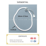 925 Sterling Silver Snake Chain Bracelet Women's Fine Jewelry