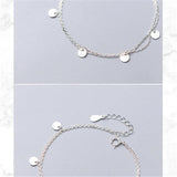 925 Silver Double Disc Chain Bracelet for Women