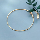 Golden Snake Bone Chain Charm Bracelet 925 Sterling Silver