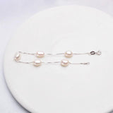 925 Silver Baroque Pearl Bracelet Freshwater 6-7mm
