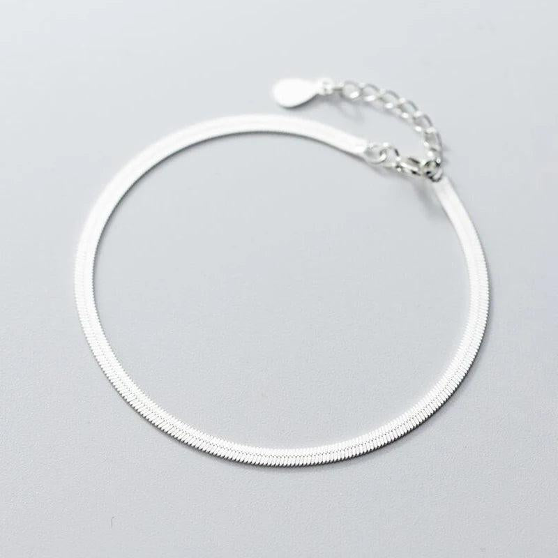 925 Silver Snake Bracelet Minimalist Style Birthday Gift Women
