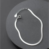 925 Silver Snake Bracelet Minimalist Style Birthday Gift Women