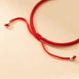 925 Silver Bracelet Women Red Rope Thread Bracelet Silver 925