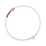 2mm Strawberry Quartz Beads Strand Bracelet Fine Jewelry