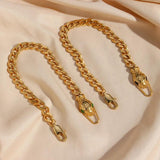 Snake Shape Stainless Steel Cuban Chain Bracelet for Women