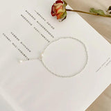 Freshwater Pearl Stacking Bracelet 925 Silver Jewelry Women