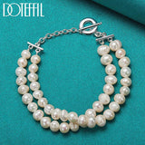 Natural Freshwater Pearl 925 Silver Bracelet for Women