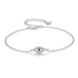 Evil Eye Bracelet 925 Sterling Silver Stone CZ Adjustable Men Turkey Jewelry