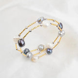 Baroque Pearl Bracelet, Natural Freshwater, Women Gift