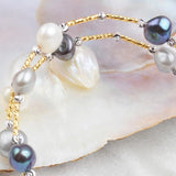 Baroque Pearl Bracelet, Natural Freshwater, Women Gift
