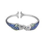 925 Silver Fish Bracelet Vintage Hasp Birthday Gift