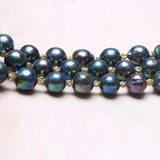 925 Silver Heart Clasp Pearl Bracelet, Green Multiple Sizes