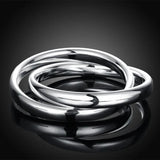 925 Silver Circle Bracelets Bangles Men Women Gift