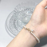 Round Pearl 925 Sterling Silver Bracelet Party Wedding Jewelry For Women