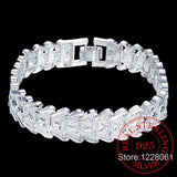 925 Silver Snowflake Bracelet Chunky Big Chain Bracelet for Men
