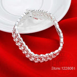 925 Silver Snowflake Bracelet Chunky Big Chain Bracelet for Men
