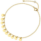 Minimalist 925 Sterling Silver Disc Charm Bracelets for Women