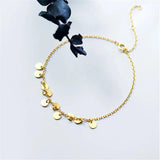 Minimalist 925 Sterling Silver Disc Charm Bracelets for Women