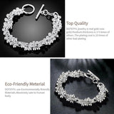 925 Silver Grape Beads Bracelet Women Wedding Jewelry