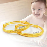 Fine Jewelry 24KT Bracelet Bangle for Child Birthday Gift