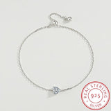 Heart Shape Bracelet Love Sterling Silver Diamond Engagement Wedding