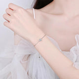 Heart Shape Bracelet Love Sterling Silver Diamond Engagement Wedding