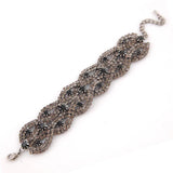 925 Silver Vintage Crystal Zircon Bracelet Wedding Party