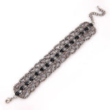 925 Silver Vintage Crystal Zircon Bracelet Wedding Party