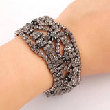 925 Silver Vintage Crystal Zircon Bracelet Wedding Party
