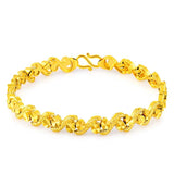 24K Real Gold Plated Bracelet for Women's Wedding Jewelry
