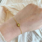 925 Silver Plum Bossom Bracelets Flower Zircon Sweet Fine Jewelry